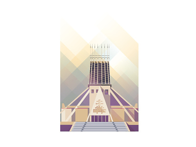 Roman Catholic Catherdral, Liverpool architecture building cathedral illustration liverpool vector