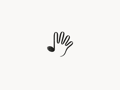 Hello Music hand hello icon laukai logo mark music not