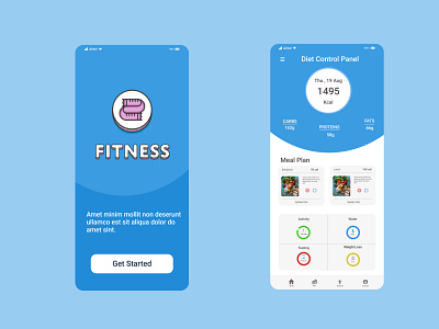 Health Fitness App app ui ux