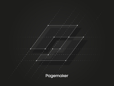 Pagemaker Grid 7span brain branding landingpage logo logo m logo p logo pm pagemaker pm logo