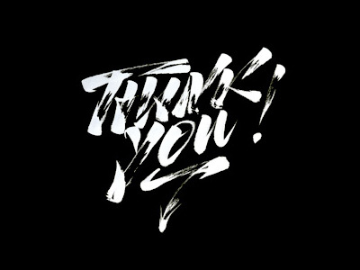 Thank you! brand brush brushpen calligraphy closing letter lettering los cikos la brendos respect type typography wear
