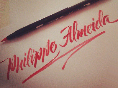 Philippe Almeida calligraphy dance dancer lettering logo logotype