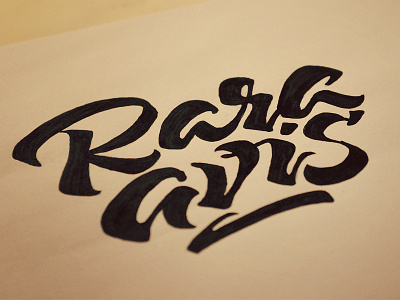 Rara Avis calligraphy design lettering logo logotype music typography