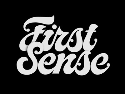 First Sense (hand lettering logo) handlettering lettering logo logotype printing retro typography