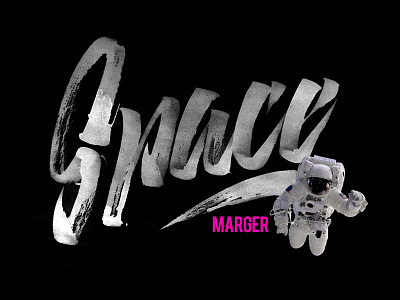 Track for today (Marger - Space) calligraphy cd music poster print rap space