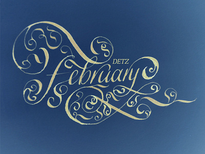 Daily music with my calligraphy: Detz - February calligraphy cd cover daily music typography