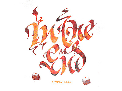 Daily music with my calligraphy: In the end calligraphy cd kinessisk linkin music park typography
