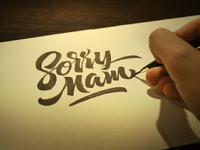 Pepsi #Sorry Mam / Lettering brush calligraphy gift lettering pepsi print promo