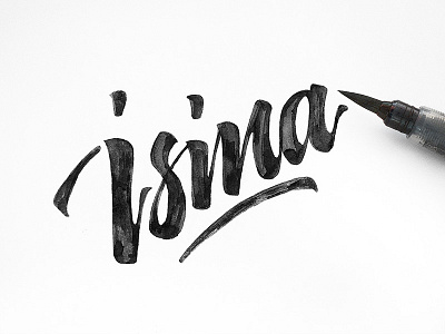 Isina Academy - Sketch calligraphy contemporary identity kinessisk lettering logo logotype music typography