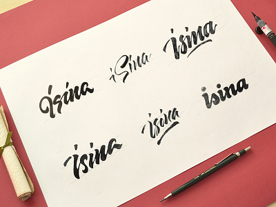Isina Academy - Sketches band calligraphy isina lettering music pop rock sketch web