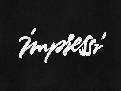 Impressi calligraphy handmade kinessisk lettering logo logotype sketch