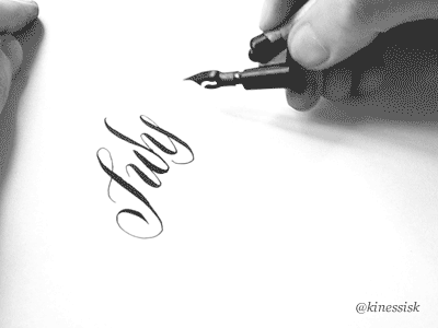 I wish you a good day calligraphy day good hand handlettering ink kinessisk lettering pen