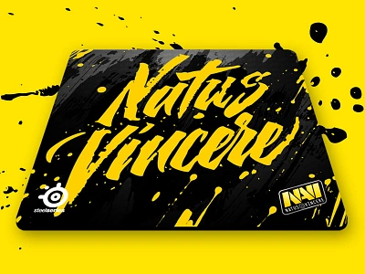 Steelseries "Natus Vincere" mousepad calligraphy ceh9 dendi dota edward lettering markelov natus vincere navi starix typography zeus