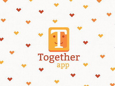 Together app date dating logo logotype love mobile together typography