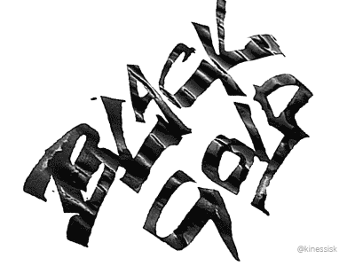 Black Gold calligraphy fun handmade lettering music print printing sign t-shirt video wear writing