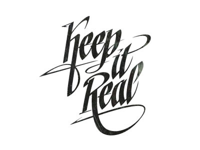 Keep It Real calligraphy lettering logo typography