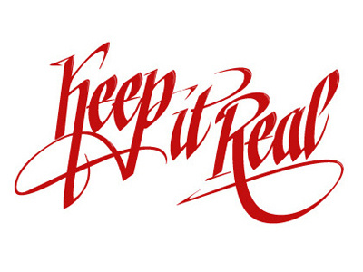 Keep It Real calligraphy lettering logo typography