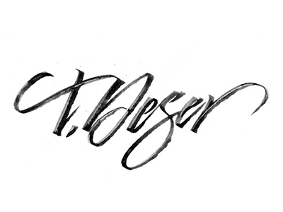 tDeser calligraphy identity logo logotype typography