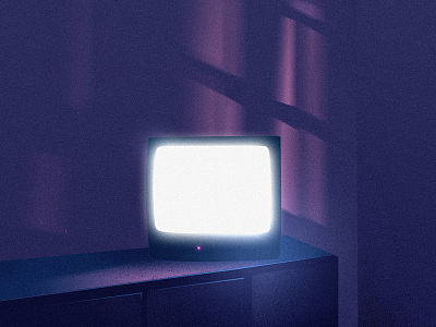 Nothing on TV 80s bad tv grain graphic design illustration light night photoshop television