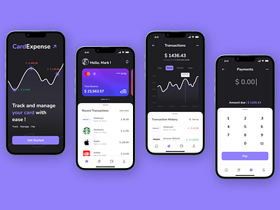 Card Expense - Track . Manage . Pay app application card credit card daily challenge expense manager figma graphic design manage payment tracking ui ui design ui ux ux