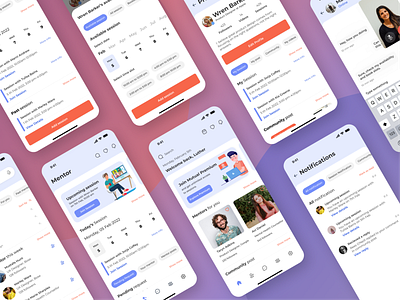 Mutual - Find your mentor app application community figma mentee mentor mentor and mentee message ui uiux ux video chat