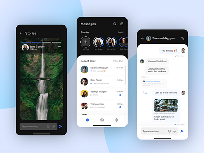 Messaging App app application design figma message messaging messaging app stories story ui uiux ux