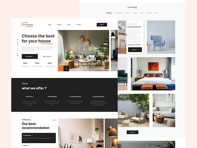 Furnituraa - Online Furniture Store app bedroom branding buy online chair design ecommerce figma furniture store online store table ui ux web webpage