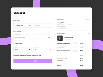 Daily UI Design Challenge | Credit Card Checkout | Day 02