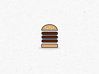 Burger Nav brown burger icon illustration rebound