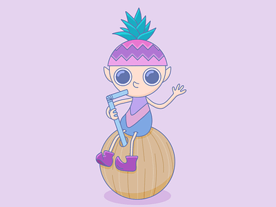 Coconut 🥥 character character design flat graphic design illustration illustrations nft nft art