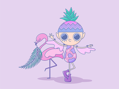 Flamingo 🦩 character character design flamingo graphic design illustration illustrations nft nft art