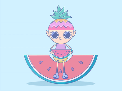 Watermelon 🍉 character character design flat graphic design illustration illustrations nft nft art