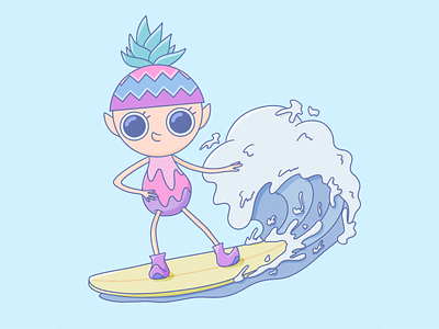 Surfing 🏄‍♂️ character character design illustration illustrations nft nft art retro color surfing