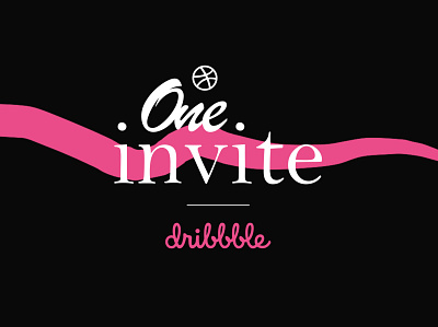 Dribbble Invite! black dribble invitation dribble invite dribble invites graphic design graphicdesgn invite invite design invite giveaway invites invites giveaway pink typography