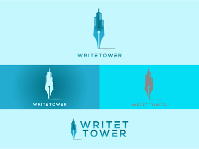 Write Tower logo design branding design logo logo design minimal logo vector