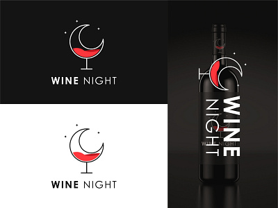 Wine Night logo design bird logo branding design logo logo design minimal logo