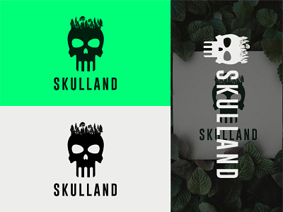 Skull Land Logo Design branding design logo logo design minimal logo