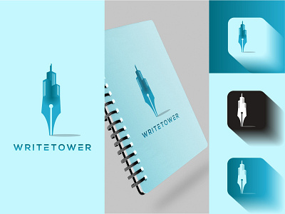 Write Tower Logo Design branding design logo logo design minimal logo