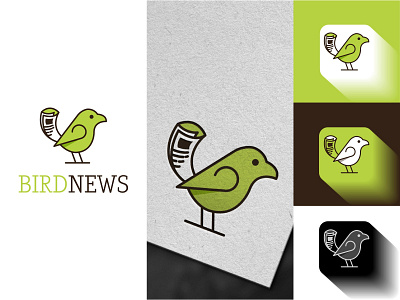 Bird News Logo Design branding design logo logo design minimal logo