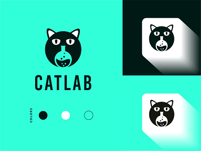 Cat Lab Logo bird logo branding design logo logo design minimal logo