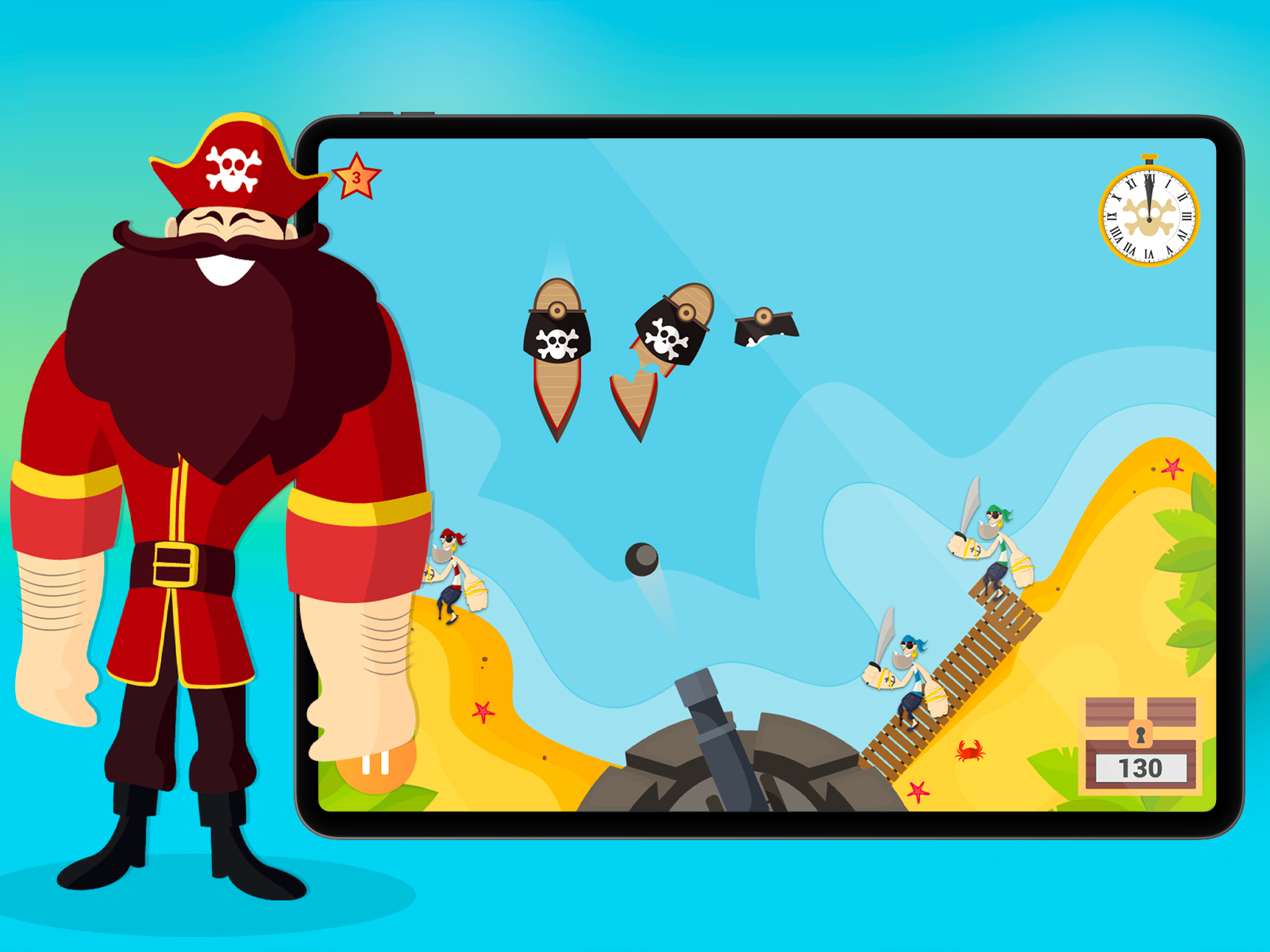 Attack of the pirates | 2D game design for tablet by Félix Botella on  Dribbble