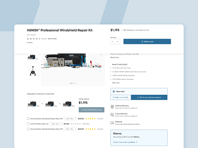 Product detail page