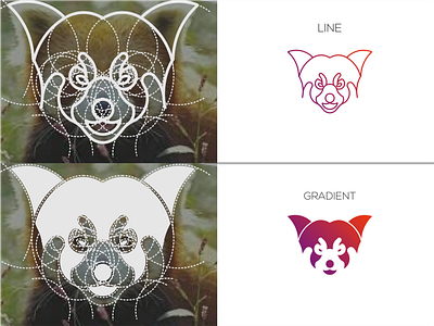 Red Panda logo branding design icon illustration logo vector