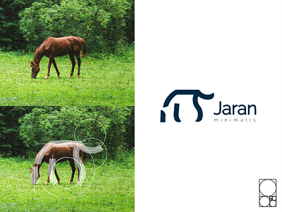 Jaran Minimalis branding design icon illustration logo vector