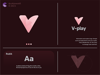 V-play logo branding design graphic design icon illustration logo minimalist logo modern logo simple logo typography ui ux vector