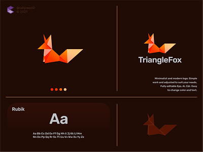 TriangelFox logo branding design graphic design icon illustration logo minimalist logo modern logo simple logo typography ui ux vector