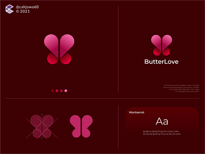 ButterLove logo app apparel brand branding cool corporate design graphic design icon illustration logo minimalist modern simple typography ui vector