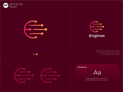 Engines logo app apparel brand branding corporate design engine icon illustration logo minimalist modern simple typography ui ux vector