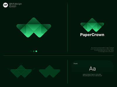 Paper Crown logo app brand branding design graphic design grid icon illustration logo logo concept logo proces typography vector