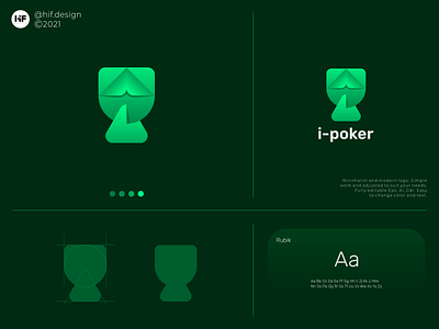 i-poker logo app brand branding color design grid icon illustration logo logo concept logo ideas logo process modern simple typography vector